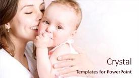  Presentation with happy baby - Colorful PPT theme enhanced with dodecanese archipelago in aegean sea backdrop and a ocean colored foreground