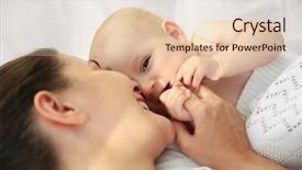  Presentation with mother baby - Cool new presentation with mother and baby on bed backdrop and a lemonade colored foreground