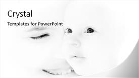  Presentation with adoption - Presentation theme with mother and baby portrait background and a white colored foreground