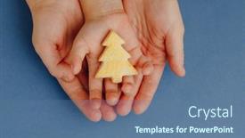  Presentation with child tree - PPT layouts enhanced with mother-and-child-holding background and a ocean colored foreground