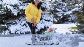  Presentation with mom baby - Beautiful PPT theme featuring mother-and-child-walks backdrop and a light blue colored foreground