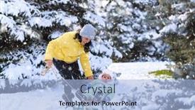  Presentation with mom baby - Audience pleasing PPT theme consisting of mother-and-child-walks backdrop and a light blue colored foreground