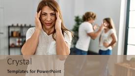  Presentation with headache - Presentation having mother-and-couple-woman background and a coral colored foreground