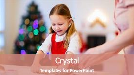  Presentation with christmas baking - Presentation with mother and daughter baking christmas background and a coral colored foreground
