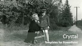  Presentation with daughter - Audience pleasing slide deck consisting of mother and daughter circa 1960 backdrop and a  colored foreground