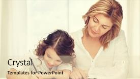  Presentation with kids exercise - Audience pleasing slides consisting of mother and daughter doing backdrop and a lemonade colored foreground