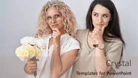  Presentation with hand holding flowers - 