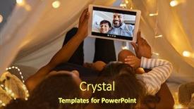  Presentation with indian mother son - Audience pleasing slides consisting of mother-and-daughter-using-digital backdrop and a tawny brown colored foreground