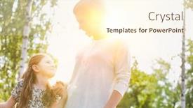  Presentation with farm - Cool new presentation design with mother-and-daughter-walking backdrop and a cream colored foreground