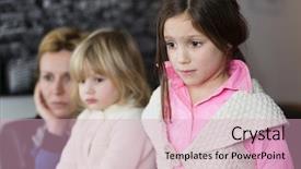  Presentation with daughter - PPT theme with mother and daughter watching tv background and a lemonade colored foreground