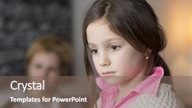  Presentation with mother blessed - Slide deck with mother and daughter watching tv background and a violet colored foreground