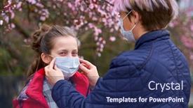  Presentation with allergies - Theme enhanced with mother-and-daughter background and a navy blue colored foreground