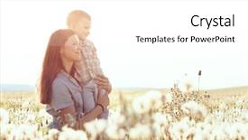  Presentation with filipino child playing - Slide deck enhanced with mother and her child playing background and a white colored foreground