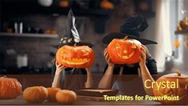  Presentation with mother child - Slide deck having mother-and-her-daughter-having background and a tawny brown colored foreground