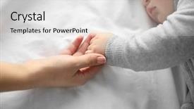  Presentation with neonatal nurse baby hand mother - Cool new presentation theme with mother and her little baby backdrop and a light gray colored foreground