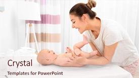  Presentation with baby bath - Beautiful PPT layouts featuring mother and her little baby backdrop and a lemonade colored foreground