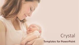 Presentation with maternity - Amazing theme having mother-and-her-newborn-baby backdrop and a lemonade colored foreground