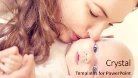  Presentation with mother love - Audience pleasing slides consisting of mother and her newborn baby backdrop and a lemonade colored foreground