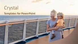  Presentation with mother board - Presentation theme consisting of mother-and-her-son-enjoying background and a cream colored foreground