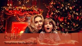  Presentation with miracle - Colorful presentation theme enhanced with mother-and-her-son backdrop and a red colored foreground