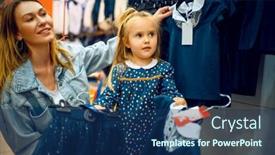  Presentation with mother baby - Slide set consisting of mother-and-little-baby-choosing background and a ocean colored foreground