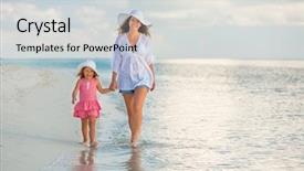  Presentation with solemnity of mother mary of god - Presentation theme enhanced with mother and little daughter walking background and a light gray colored foreground