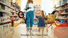  Presentation with bicycle - Cool new theme with mother-and-little-girl-buying backdrop and a coral colored foreground