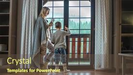  Presentation with home health care - Presentation design with mother-and-son-celebrate-christmas background and a tawny brown colored foreground