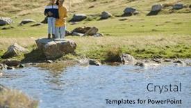  Presentation with outdoor activities - Slide deck with mother-and-son-create-cherished and a light blue colored foreground