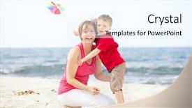  Presentation with mom - Presentation design enhanced with spanish mustang wild horse background and a teal colored foreground