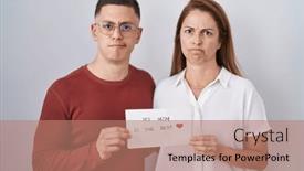  Presentation with mom - Presentation design with mother-and-son-holding background and a  colored foreground