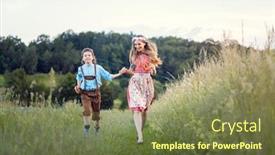  Presentation with bavaria - Slides having mother-and-son-in-bavaria background and a tawny brown colored foreground