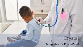  Presentation with respiratory system - PPT theme enhanced with mother-and-son-pediatrician background and a  colored foreground