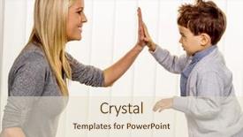  Presentation with love mother - Presentation theme enhanced with parents individual - mother and son symbol background and a lemonade colored foreground