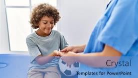  Presentation with rehab clinic - Presentation consisting of mother-and-son-wearing-physiotherapist background and a teal colored foreground