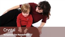  Presentation with down syndrome - PPT theme enhanced with mother and son with down background and a tawny brown colored foreground