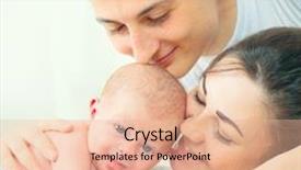  Presentation with mom baby - Slide deck consisting of mother and their newborn baby background and a lemonade colored foreground