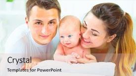  Presentation with mom baby - Audience pleasing theme consisting of mother and their newborn baby backdrop and a coral colored foreground