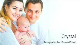  Presentation with mom baby - Audience pleasing slide deck consisting of mother and their newborn baby backdrop and a cool aqua colored foreground