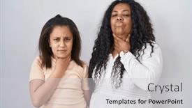  Presentation with infection - Slide set featuring mother-and-young-daughter-standing background and a light gray colored foreground