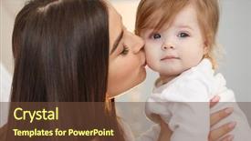  Presentation with mother love - Slides having mother baby and love background and a tawny brown colored foreground