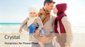  Presentation with fall - Presentation theme enhanced with mother baby dad - happy autumn fall family background and a  colored foreground