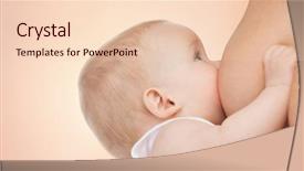  Presentation with breast feeding - Beautiful theme featuring mother breast feeding adorable baby backdrop and a lemonade colored foreground
