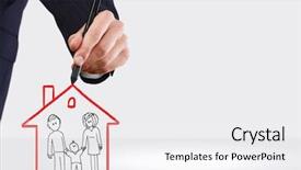  Presentation with cartoon - Audience pleasing PPT theme consisting of mother cartoon - close up of hand drawing backdrop and a white colored foreground