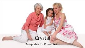  Presentation with generations - Slides with mother daughter and granddaughter representing background and a lemonade colored foreground
