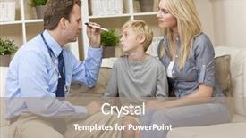  Presentation with sick child - Beautiful slide deck featuring mother during a home visit backdrop and a coral colored foreground