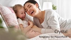  Presentation with baby girl - Audience pleasing slide deck consisting of mother enjoy sunny morning good backdrop and a coral colored foreground