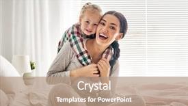  Presentation with baby girl - Colorful slide deck enhanced with mother enjoy sunny morning good backdrop and a coral colored foreground