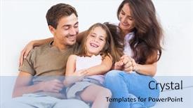  Presentation with family playing board game - Amazing presentation theme having mother father - smiling family playing together backdrop and a  colored foreground