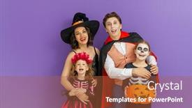  Presentation with purple wall - Colorful theme enhanced with mother-father-and-their-kids backdrop and a red colored foreground
